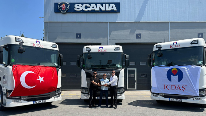 Scania, İçdaş’a 10 Adet Çekici Teslim Etti